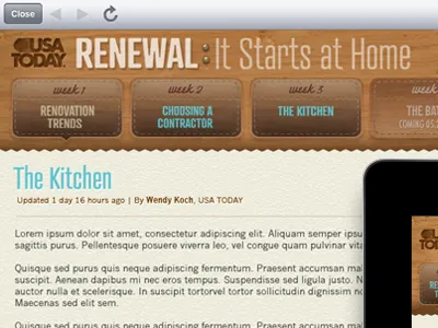 Home Improvement Sponsored Series responsive design visual design