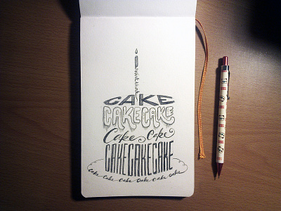 Lettering Lyrics, Rihanna - Birthday Cake birthday cake cake dessert graphite lettering lyrics pencil rihanna sketchbook typography