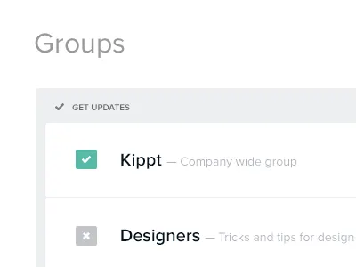 Inc Groups [wip] buttons flat flat design groups inc kippt sendtoinc settings toggle wip