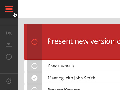 ShooDo - desktop app application desktop flat gtg gui minimal task time time management ui ux