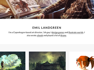 Front page boxes are lovely minimalist portfolio webdesign