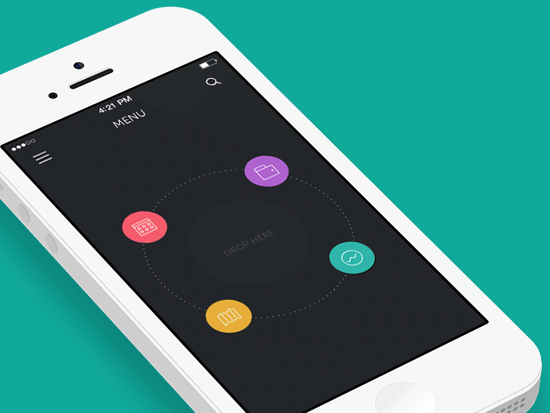 Life minimal app [GIF] animation app buditanrim circle flat gif graph interaction ios iphone menu minimal