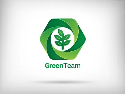Green Team brand branding green green team icon identity leaf logo logo design mark