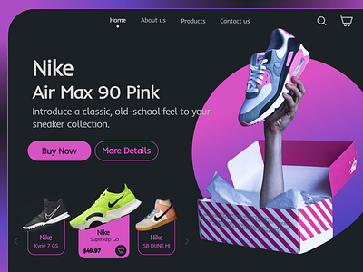 Sneakers Website Landing Design app branding design figma figma design illustration landing landingpage logo mobile nike shoes shoestore sneakers ui ux web webdesign website