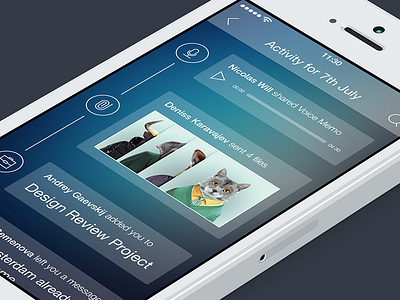 Activity Tracking App Concept and 1 Dribbble invite. activity app blue blur dark flat ios 7 iphone profile ui