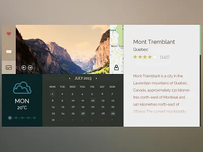 Outdoors ui (free PSD) calendar outdoors psd ui weather