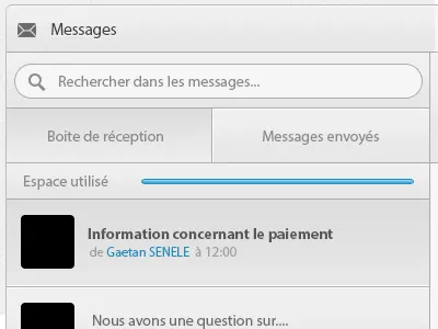 PM for CRM app app clean crm dm light list mail message mp pm search sent
