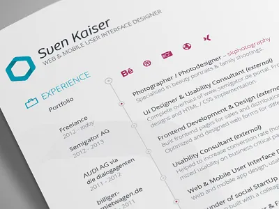 Resume / Vita curriculum vitae cv lebenslauf resume vita