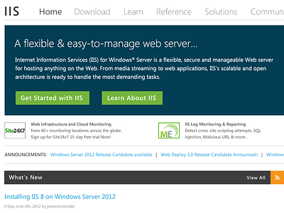 IIS.net redesign