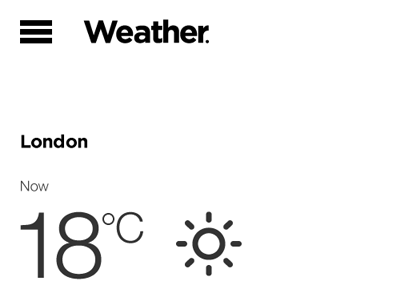 news.Sport.Weather. Weather app flat ios ios7 ui ux weather