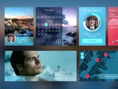 iOS7 inspired UI kit ios ios7 kit ui