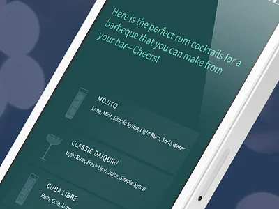 Selected Drink app design drinks flat icons ios iphone mobile