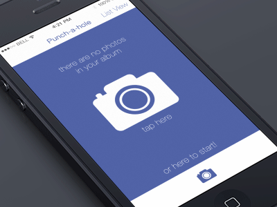 Punch A Hole GIF a app application design flat gif hole ios7 photo punch sharing simple