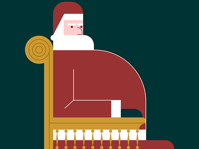 Santa's Throne illustraion illustration illustration art illustration digital illustrations minimalist seattle