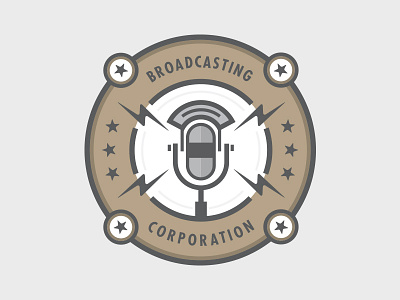 Broadcasting Corporation Badge badge broadcasting corporation mic microphone