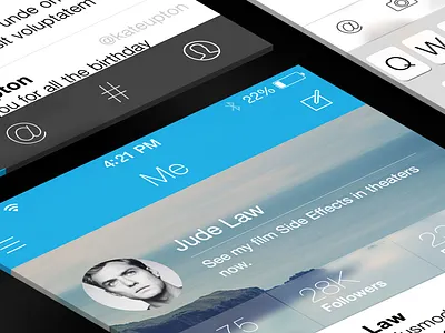 Twitter iOS7 Concept - All Screens blur flat glass ios7 twitter