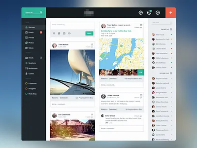 1. Discover Backpacker app application apps i need flat icon icons simple social sweden timeline ui user interface