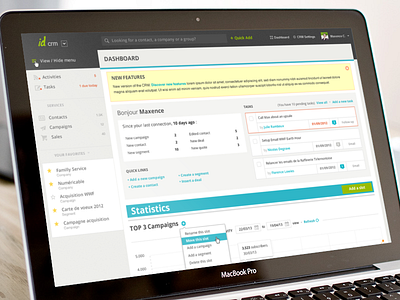 Dashboard CRM charts crm dashboard