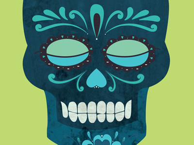 Sugar Skull Illustration bright decorative illustration in progress pattern process skull sugar sugar skull texture