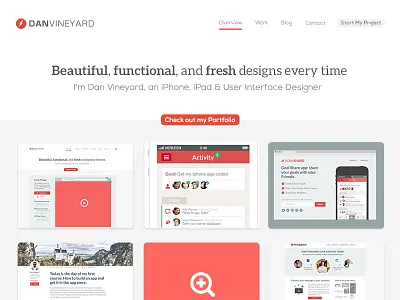 Homepage Design for my portfolio clean design flat homepage minimal portfolio