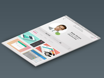 Dribbble App - Profile app clean concept design dribbble flat ios profile ryan gosling ui user interface ux
