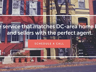 Real Estate Landing page button call to action flat form icons landing page