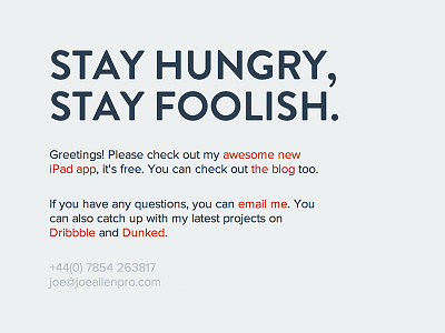 Shot #1146013 homepage quote steve jobs web design website