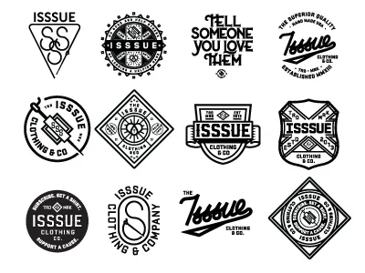 Isssue Badges badge custom logo mark type