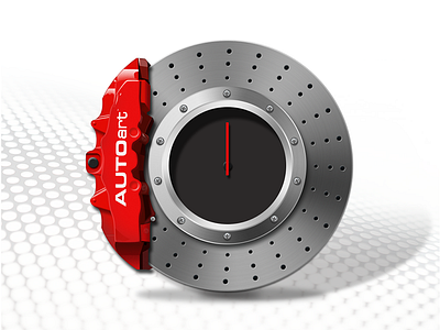 Brake Disc Clock icon app application brake car clock creative disc icon ios jerrychen time ui
