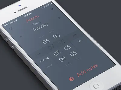 Alarm App alarm alarm app app app design design graphic graphic design interface interface design iphone user interface