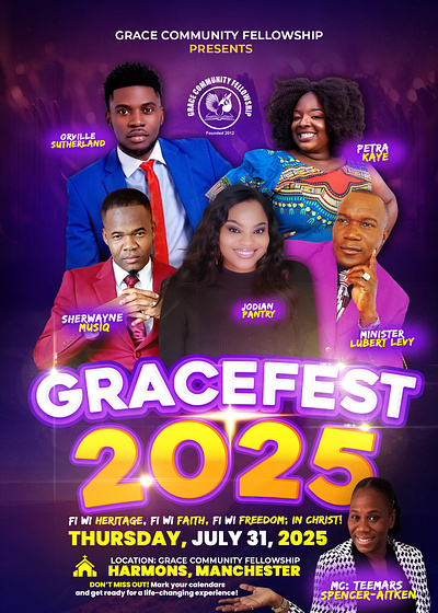 GCF GraceFest2025 flyer (front)