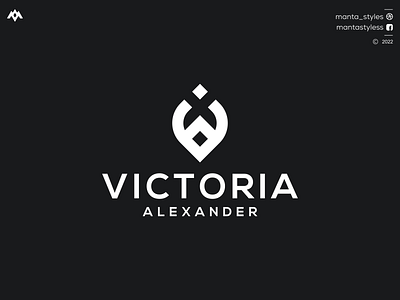 VICTORIA ALEXANDER app av logo branding design icon illustration letter logo minimal ui va logo vector