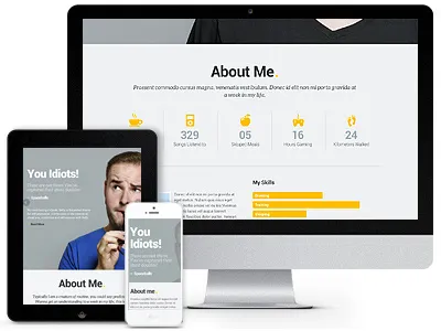 Selfy Update bio button gallery grunge tape theme vcard