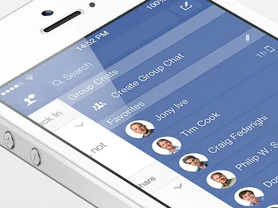 Facebook iOS7 - Right Menu facebook ios7 iphone left menu