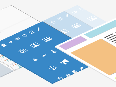 Four Components code design illustration layout