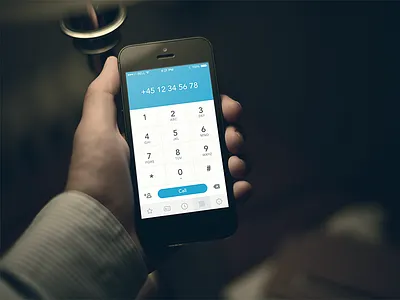 iOS7 Dial pad concept - sneak peak app application call dial dial pad hand ios ios7 iphone mobile mobile app mobile application