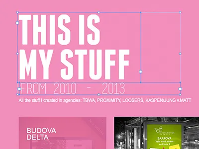 My new portfolio site site web