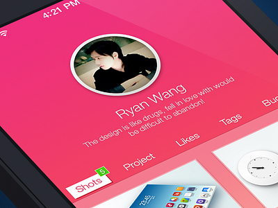 Dribbble APPS about Ryan app dribbble phone ui