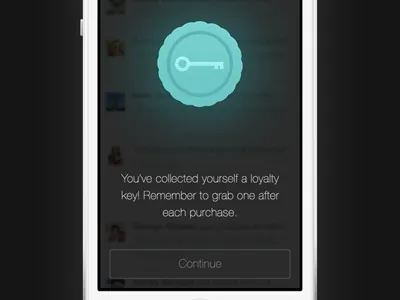 Loyalty Key Achievement (iOS7) app blur clean intoo intooapp ios7 iphone key london minimal translucent transparent