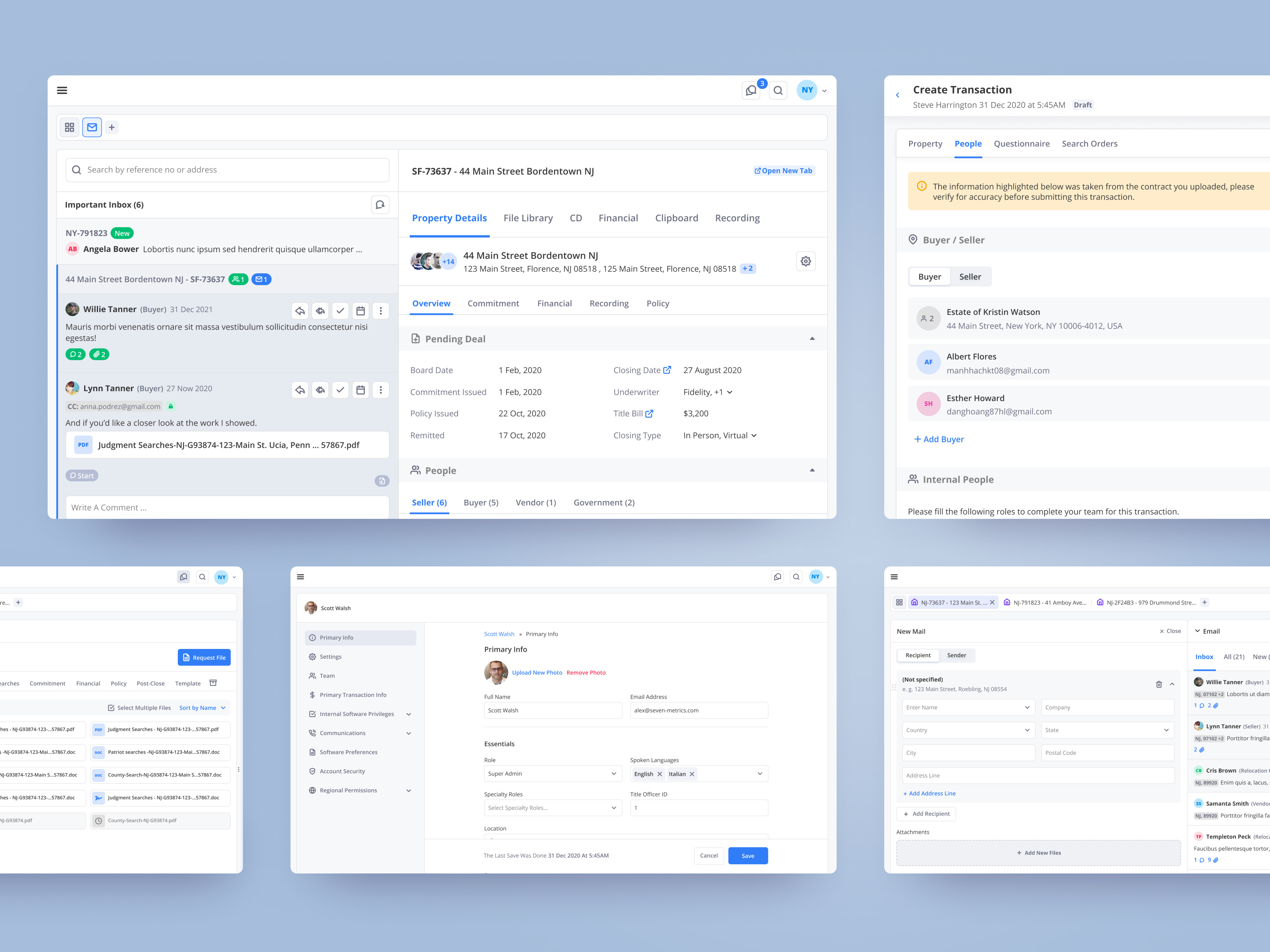 CRM System for Real Estate Agents application b2b buyer crm desktop applications document documents erp figma interface library platform real estate saas seller software software design support ux web application