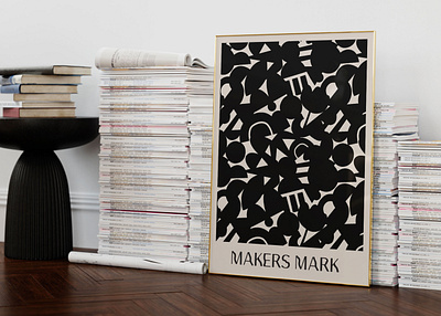 Makers Mark - a poster inspired by crafters and makers art print artwork illustration matisse inspired mid century modern modern design modern typography monochrome poster seamless pattern surface pattern design vector artwork