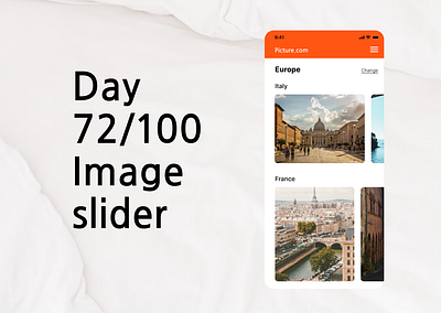 <100 day challenge> Day 72 Image Slider 100daychallenge dailyui design ui ux