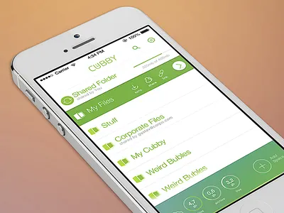 Cubby Redesign iOS7 app cloud cubby desktop files redesign samborek share simple storage