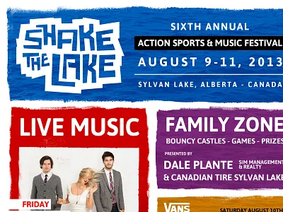 Shake The Lake 2013 Poster bmx family music poster sk8 skate