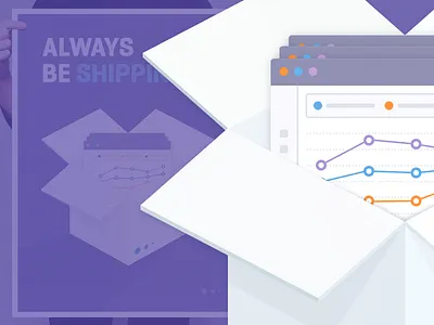 Icon & Poster Shizzle analytics blue box graph gray icon poster print purple shizzle vector