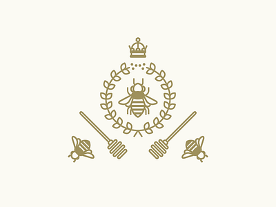 Honey Harvest bees crowns harvest honey honey dippers wreaths