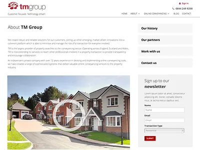 TMGroup new website ui ux web design