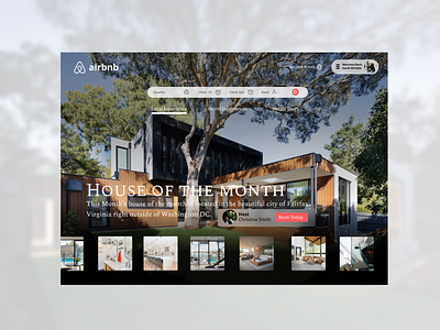 Airbnb home screen redesign airbnb clean design figma forhire minimal design minimalist ui web app