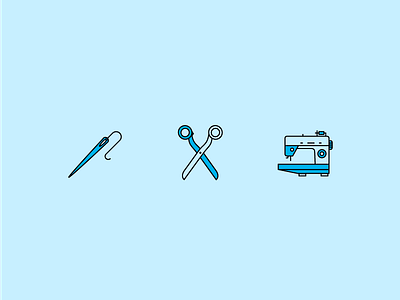 Arts & Crafts Icons app blue brush buttons glue icon needle paper pen pencil ruler sewing