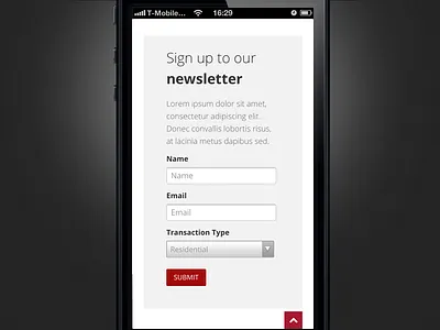 Sign up free psd iphone ui ux web design